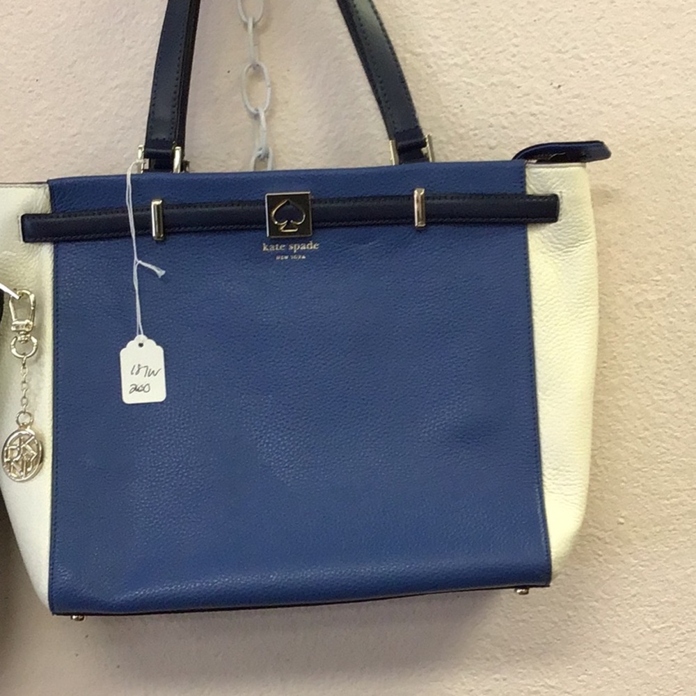 Kate spade white and blue purse